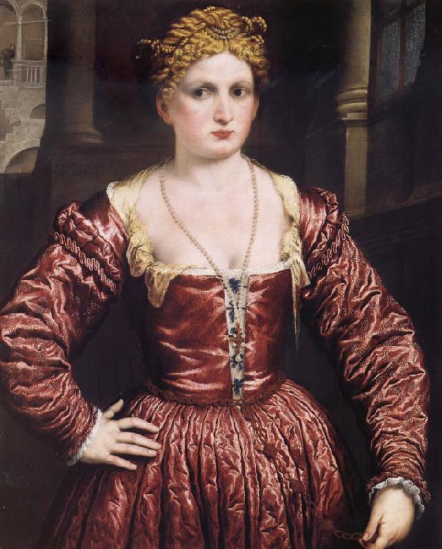 Paris Bordone Portrait of a Young Woman oil painting image